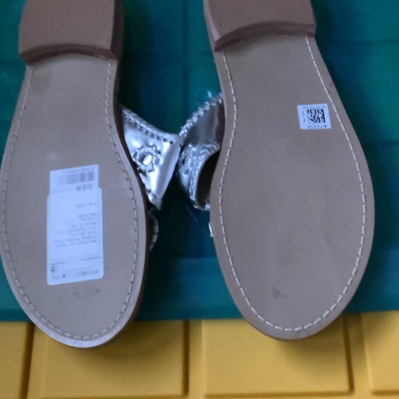 Jack Rogers Metallic Silver Sandals